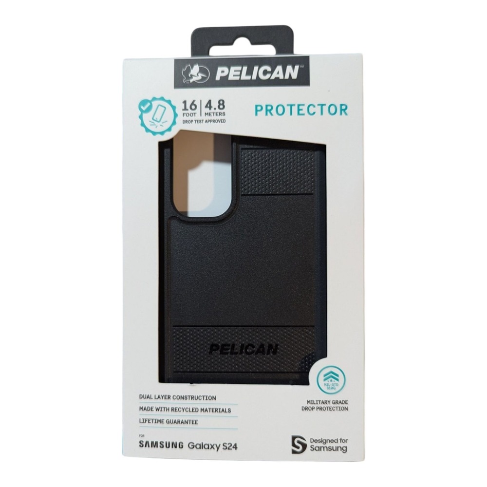B2. Pelican Protector Series Case for Samsung Galaxy S24 -‎ Black